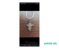 Серебряная цепочка с крестиком