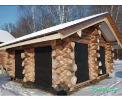 Сруб дома и бани