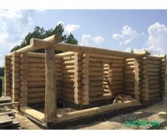 Сруб дома и бани