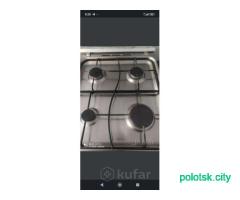Газовая плита 50 на 50см нержавеющая сталь
