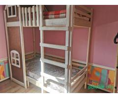 Кровать - домик двухъярусная, 2 матраса