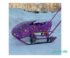 Санки-трансформер с мягким чехлом