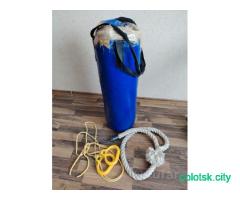 Шведская стенка с турником, канатом, кольцами и гр