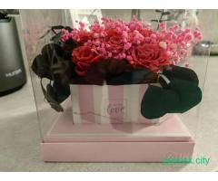 Отличный подарок цветы с подсветкой