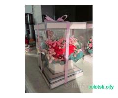 Отличный подарок цветы с подсветкой