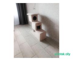 Кошачий домик с когтеточкой