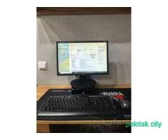Тихий компьютер J1800 8ГБ SSD 120ГБ + монитор LG